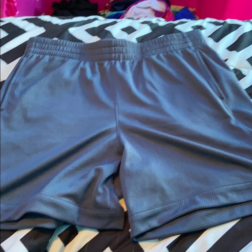 Gray athletic shorts
